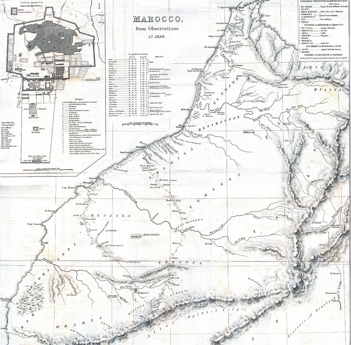 Mapa histórico de Marrocos